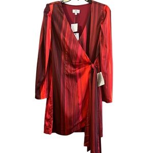 Socialite Striped Red Long Sleeve Dress